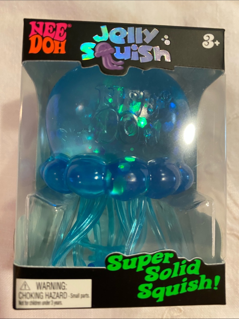 Needoh Jelly Squish Blue Super Solid Squish